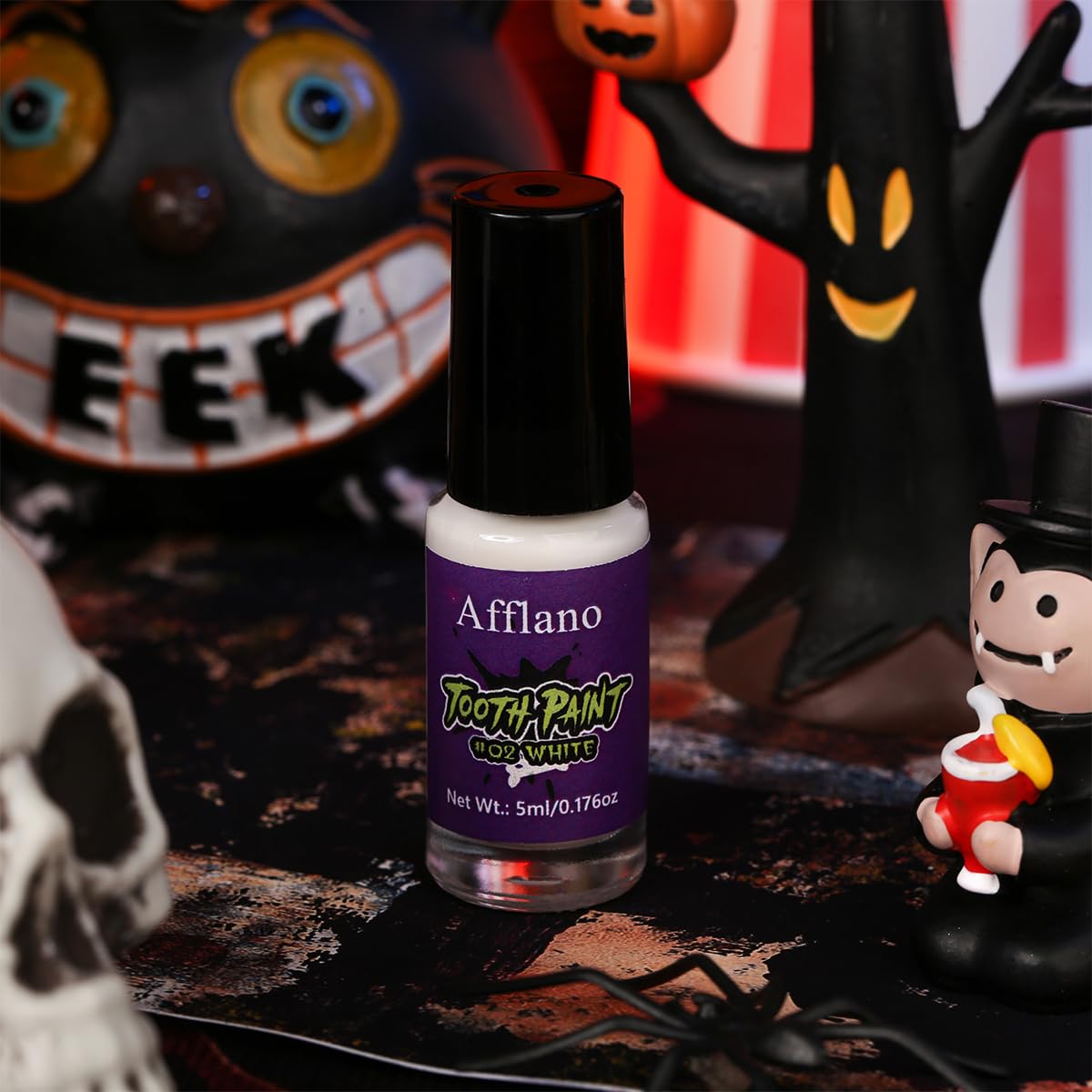Packaging view of the imported non toxic vampire bright white paint for professional character cosplay.