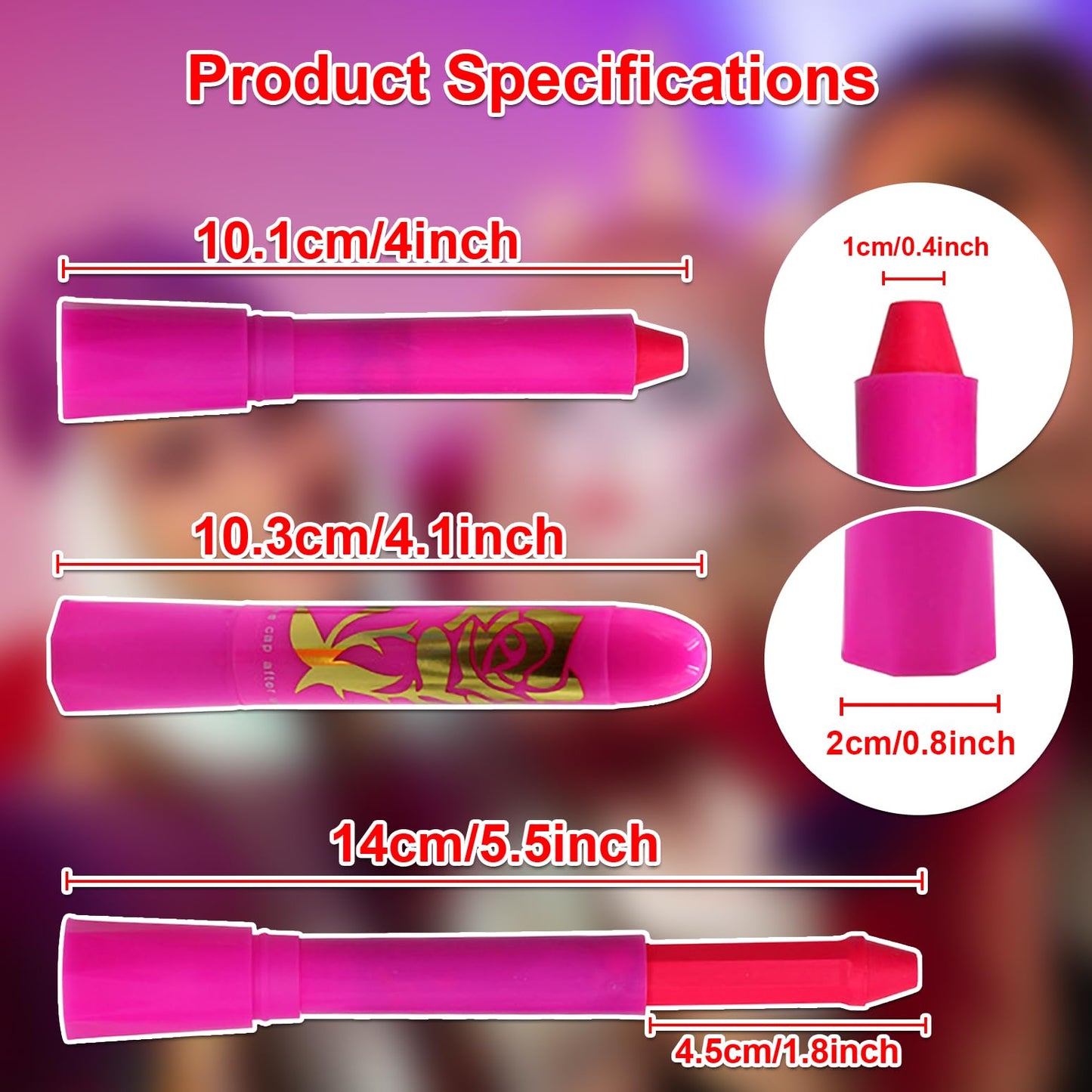 Complete packaging of the 10 color neon face paint supplies for festival and party preparation