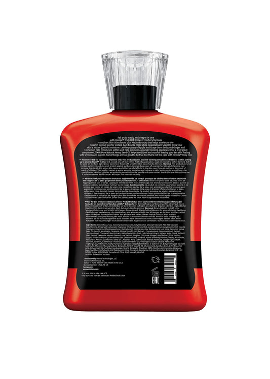 Hempz Truly Hot tanning lotion bottle side profile