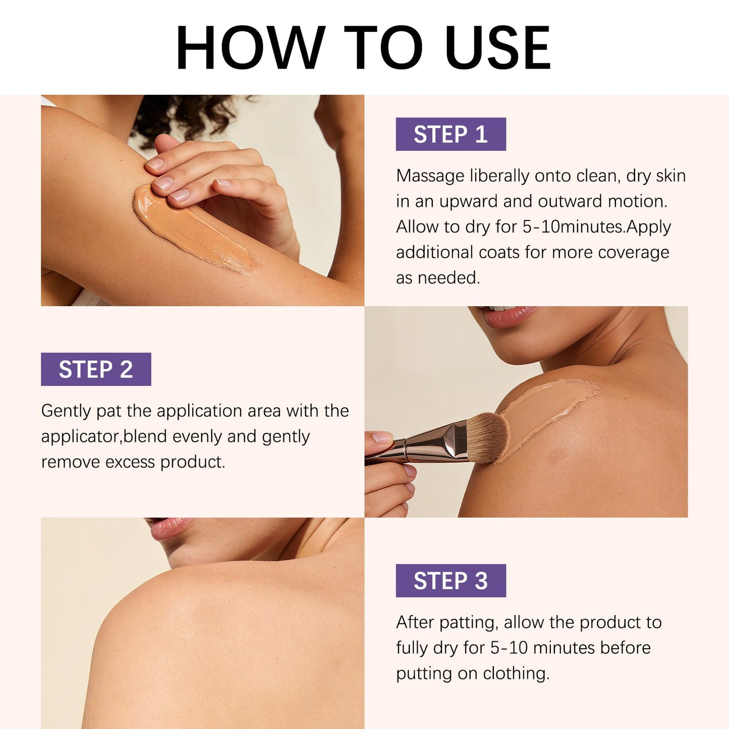 Hrttuo body concealer for covering skin imperfections