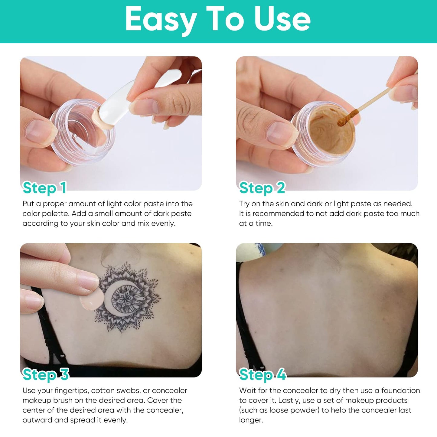 Rubvil concealer kit for vitiligo and dark spots