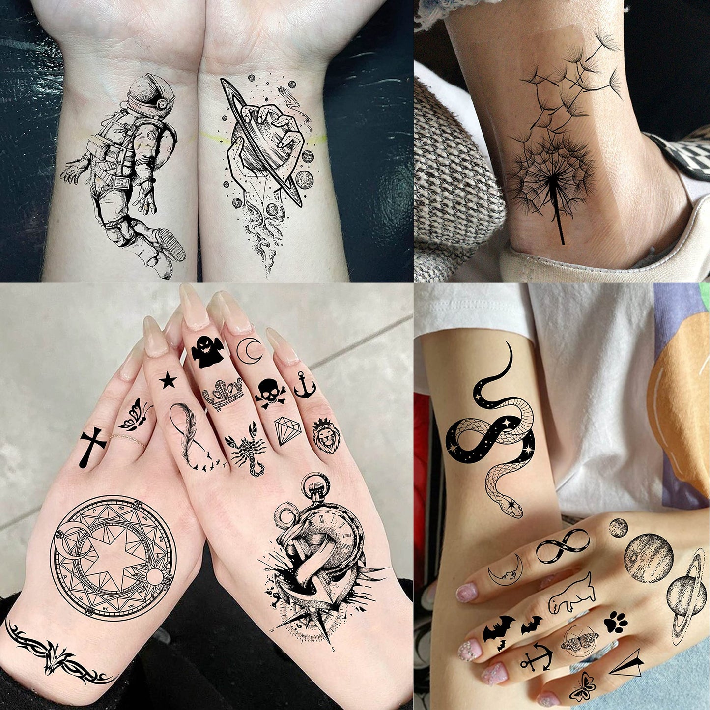 Waterproof temporary tattoo stickers for halloween and parties