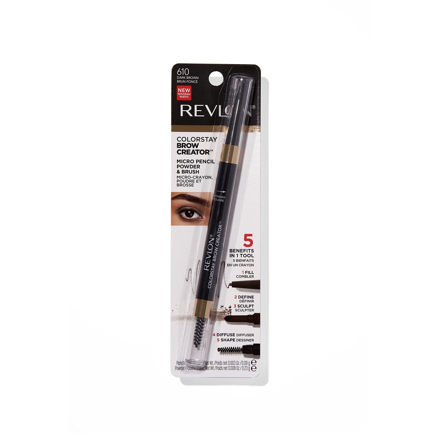 Smudge proof 16 hour eyebrow pencil being applied to brow arch