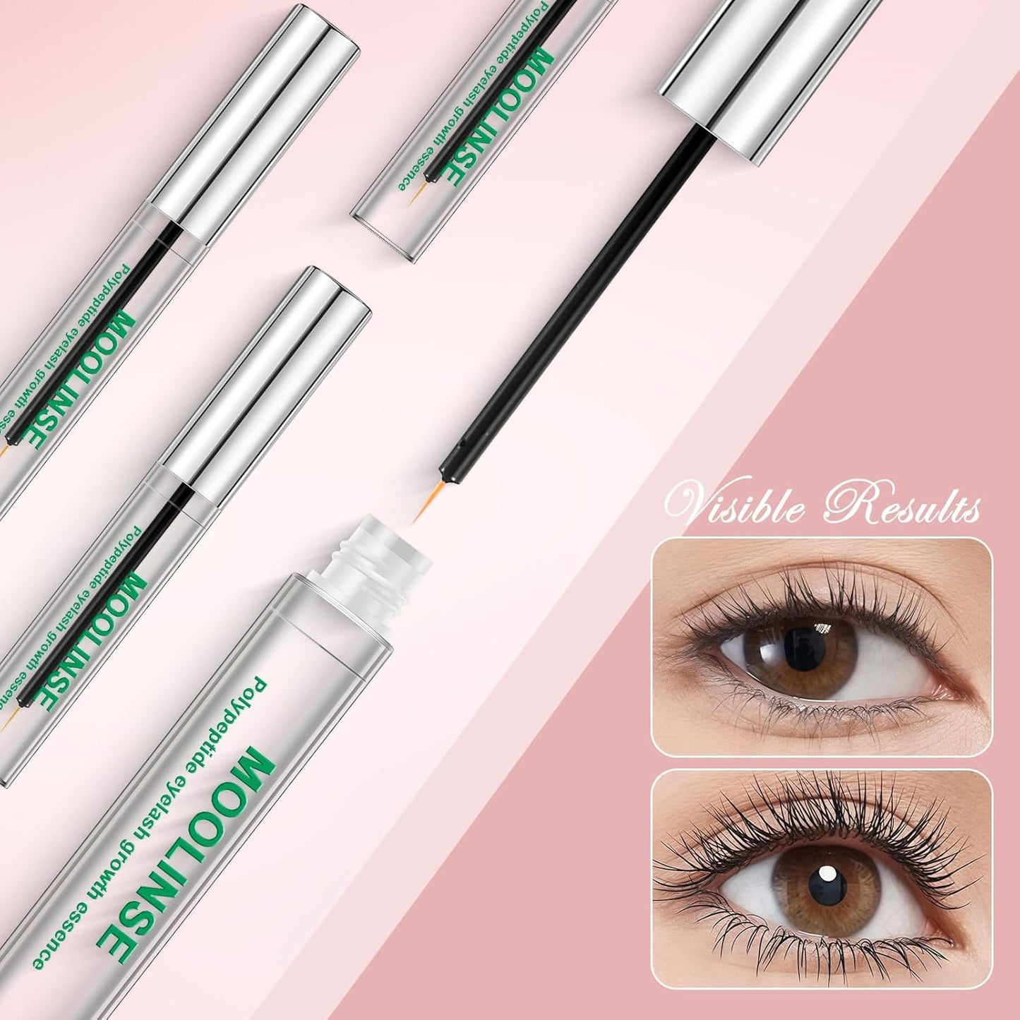 Fuller looking eyelash serum presentation packaging for sensitive eye care