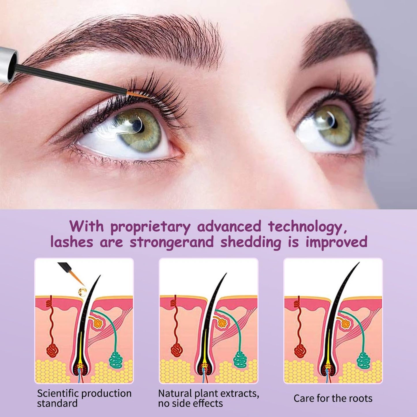 Gentle daily eye care solution for enhanced volume and lash density