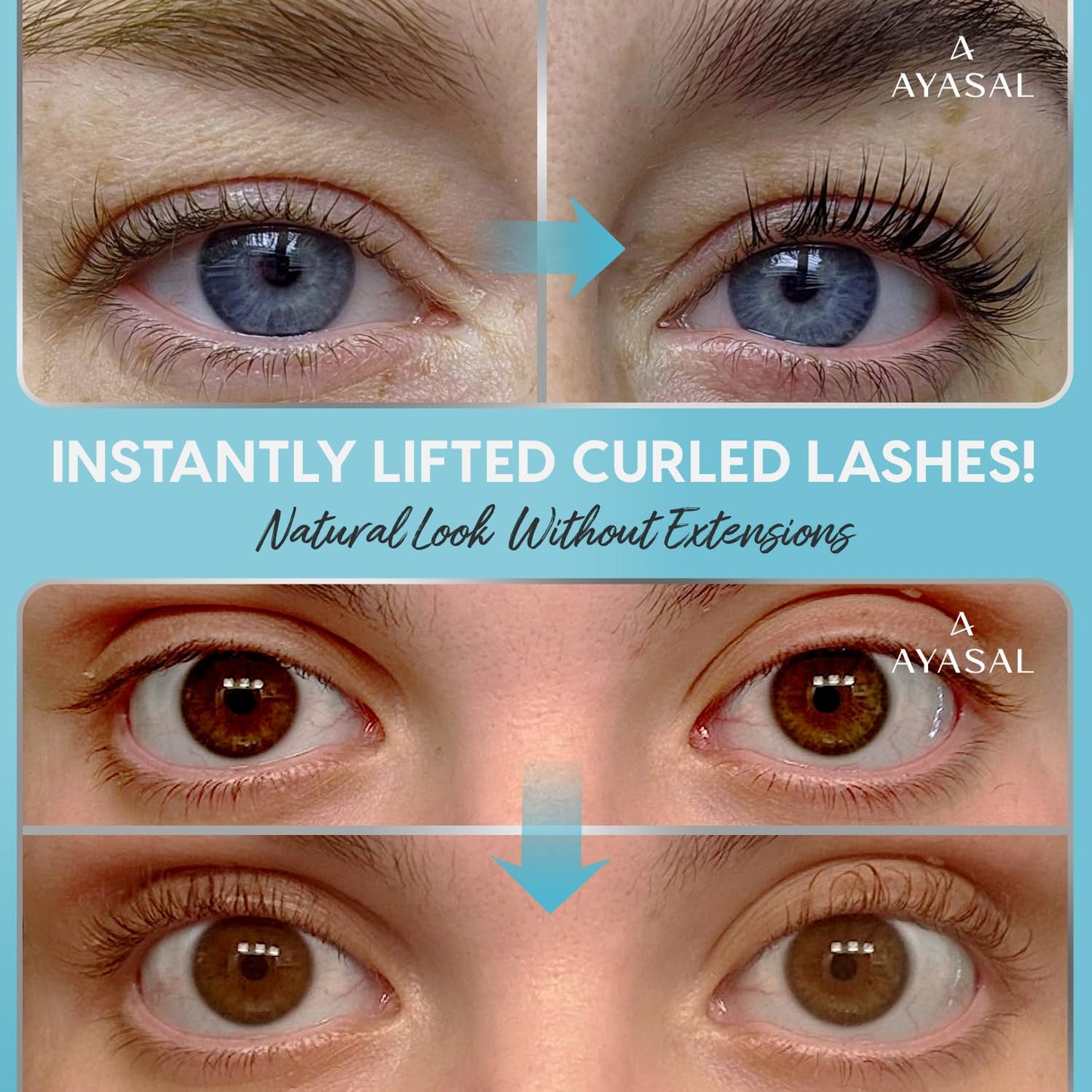 Hygienic individual step packaging of AYASAL eyebrow lamination and lash perm set
