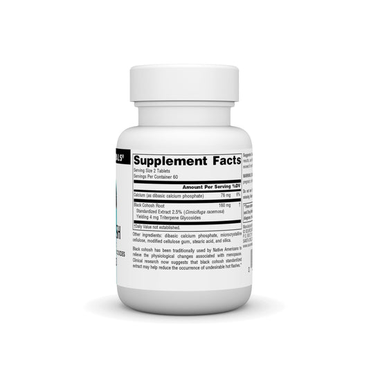Source Naturals Black Cohosh 80mg supplement label details