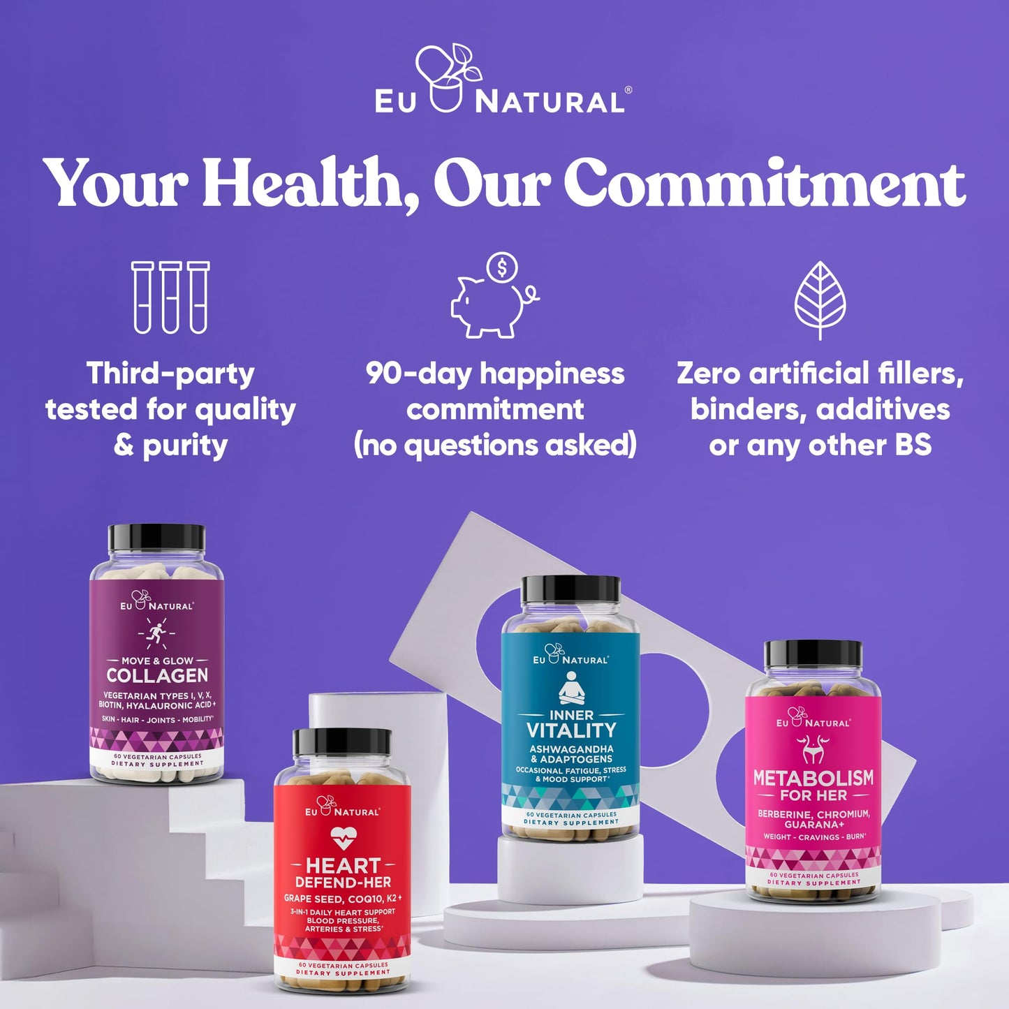 Eu Natural Staying Cool menopause supplement bottle on clean background