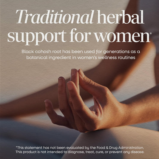 Nature's Way Black Cohosh supplement label details