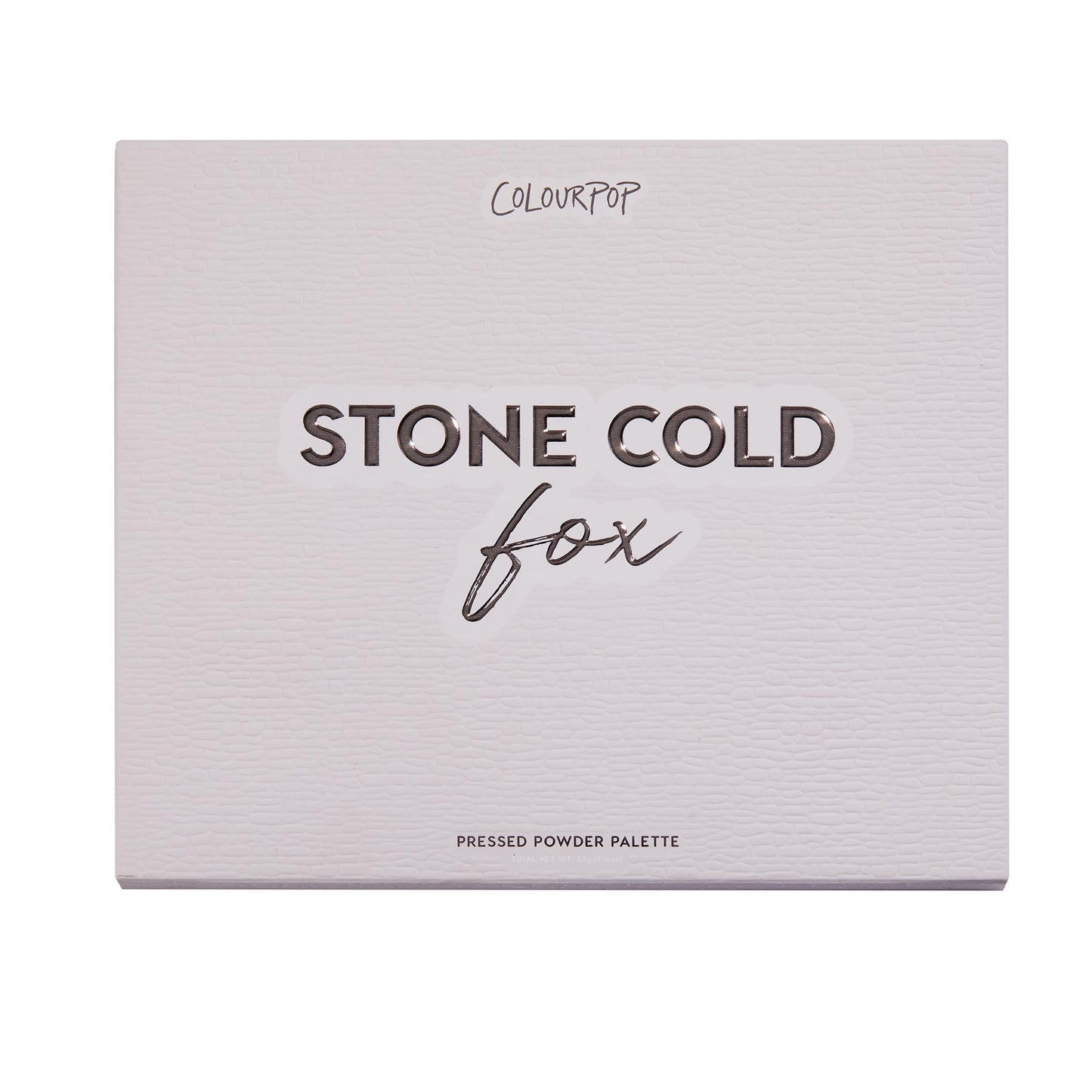 ColourPop Stone Cold Fox palette held in hand for scale