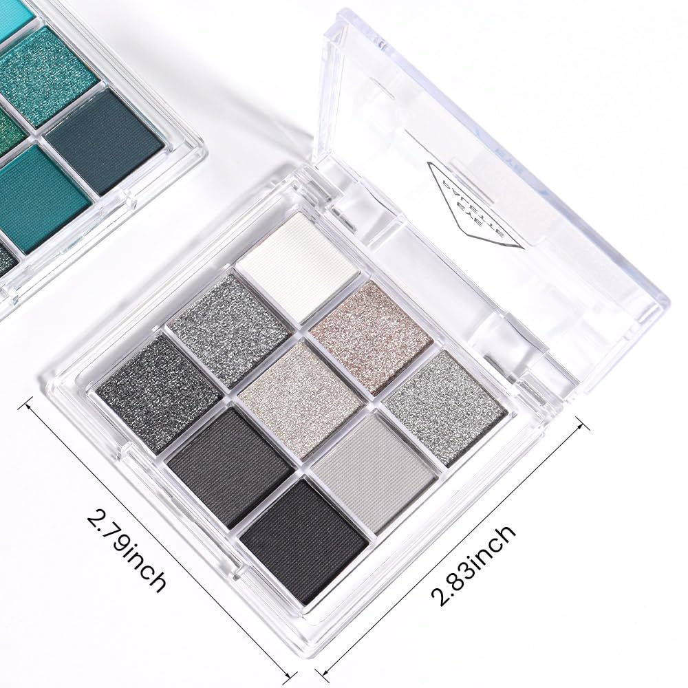 Professional makeup look created with Evpct silver gray palette
