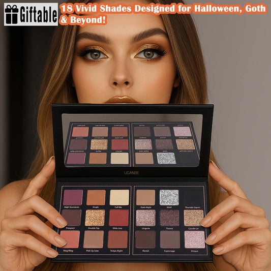 Open UCANBE Seductress palette displaying matte and shimmer pans