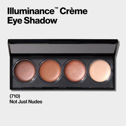 Open Revlon Not Just Nudes eyeshadow palette showing four shades