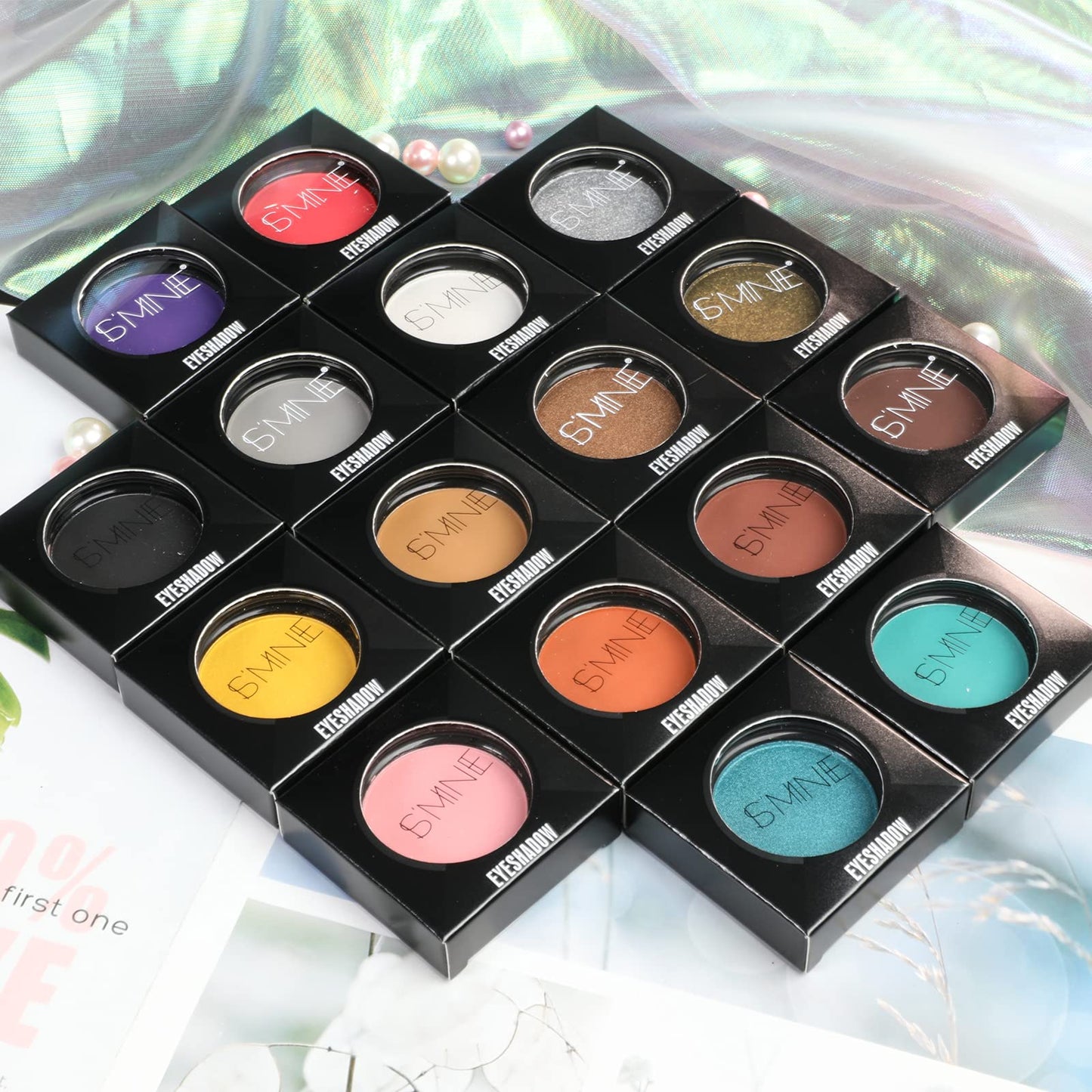 Professional makeup look using Is'Mine black eyeshadow