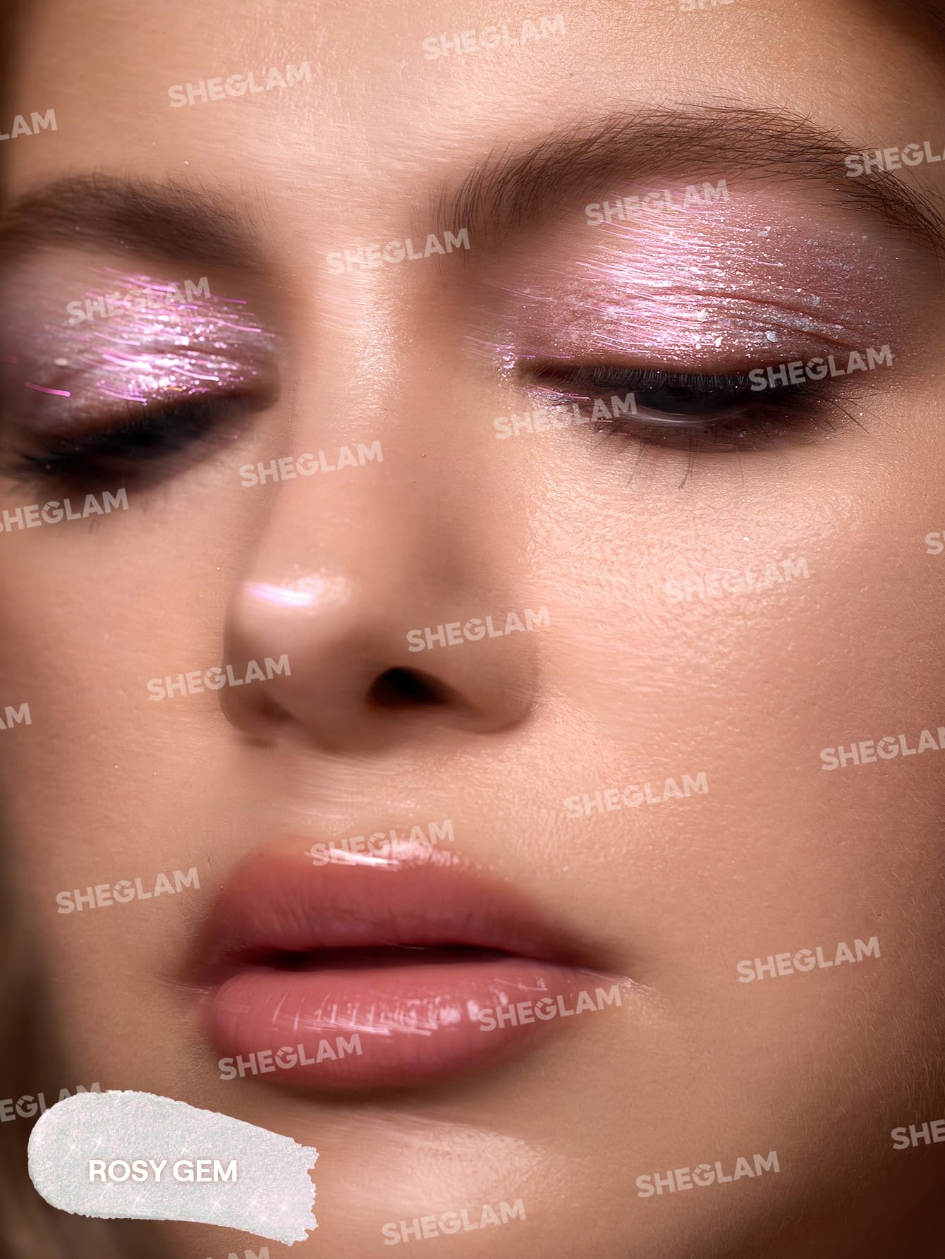 Sheglam Crystal Jelly Glaze Stick showing applicator brush