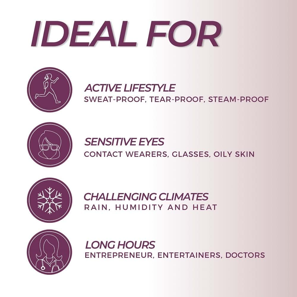 Smudge-proof makeup look comparison using Blinc universal clean eye primer base