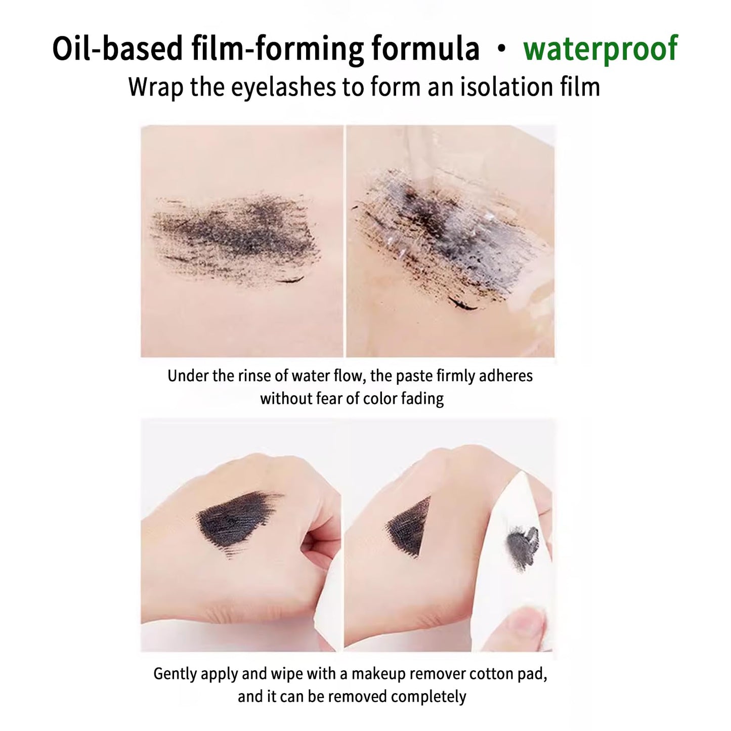 Clump-free imported eyelash primer being prepped under daily mascara for dramatic look