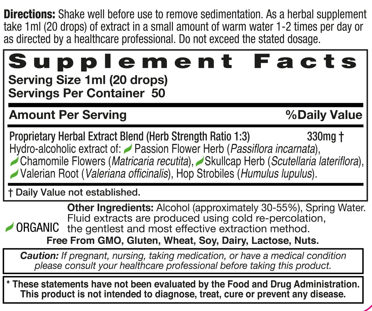 HealthAid liquid sleep aid 1.7 fluid ounces packaging detail view