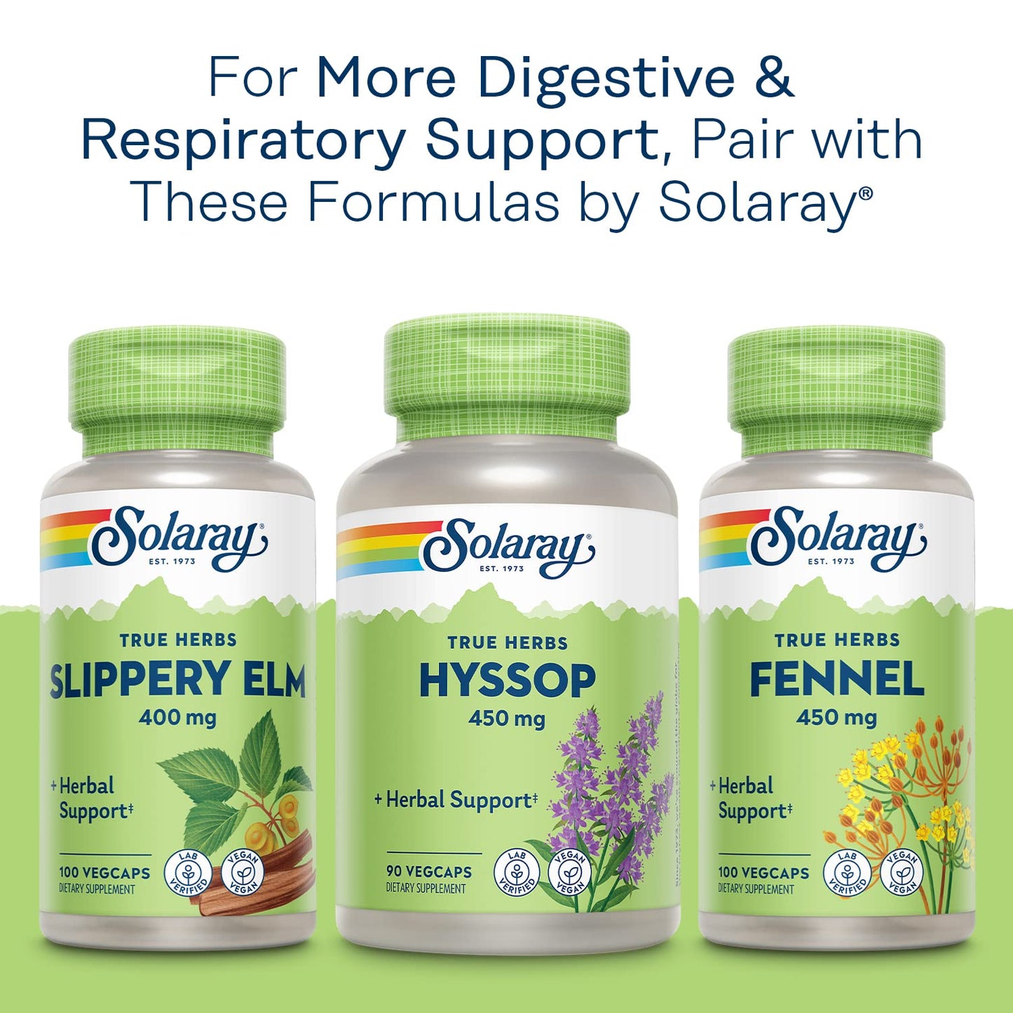 Solaray Chamomile flowering top capsules container on a clean commercial display background