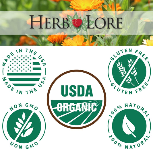 Herb Lore Organic Alfalfa Leaf Tincture nutritional label