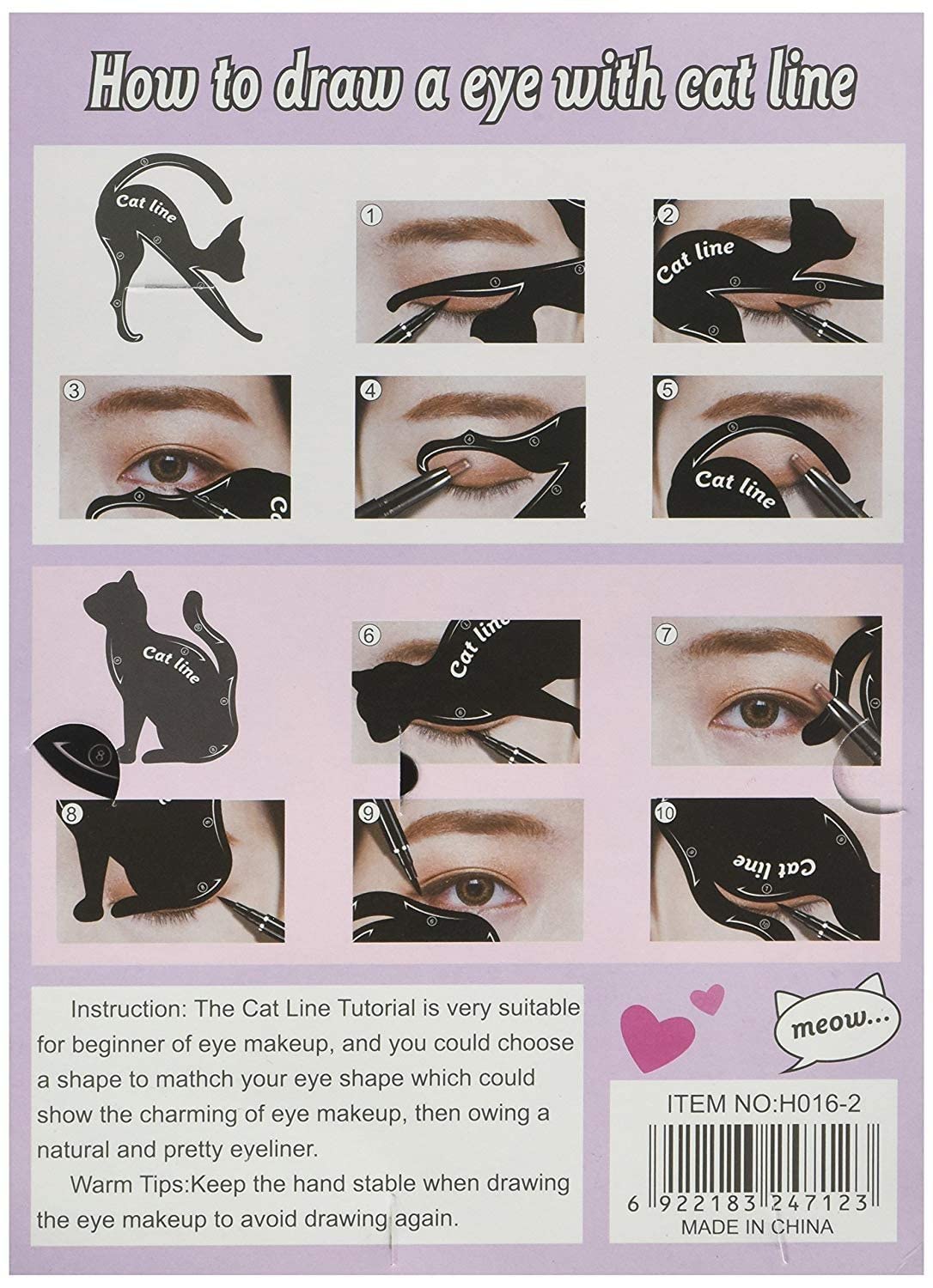 Durable Reusable Makeup Template Plate For Precise Eye Liner