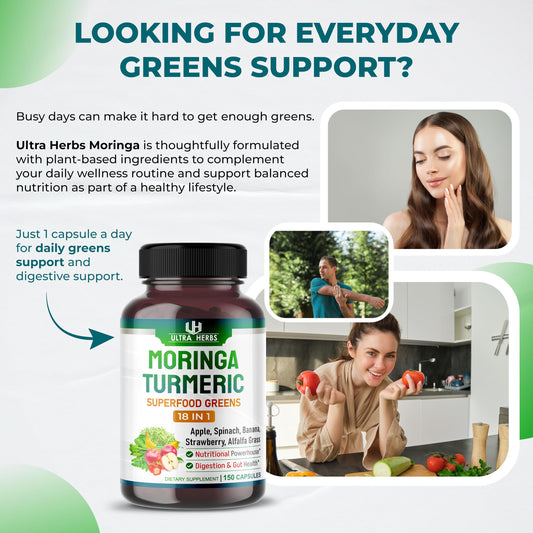 Ultra Herbs 18-in-1 superfood supplement label details