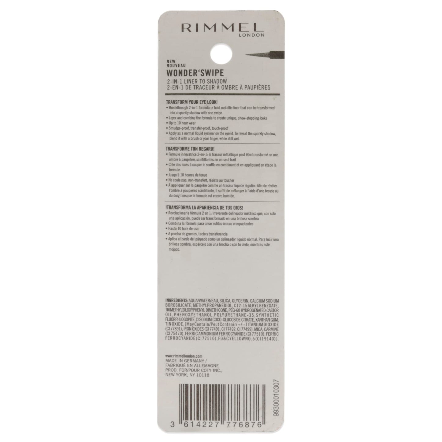Rimmel London 2-in-1 liquid metallic eyeliner and sparkly eyeshadow applicator