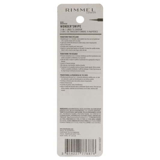 Rimmel London 2-in-1 liquid metallic eyeliner and sparkly eyeshadow applicator