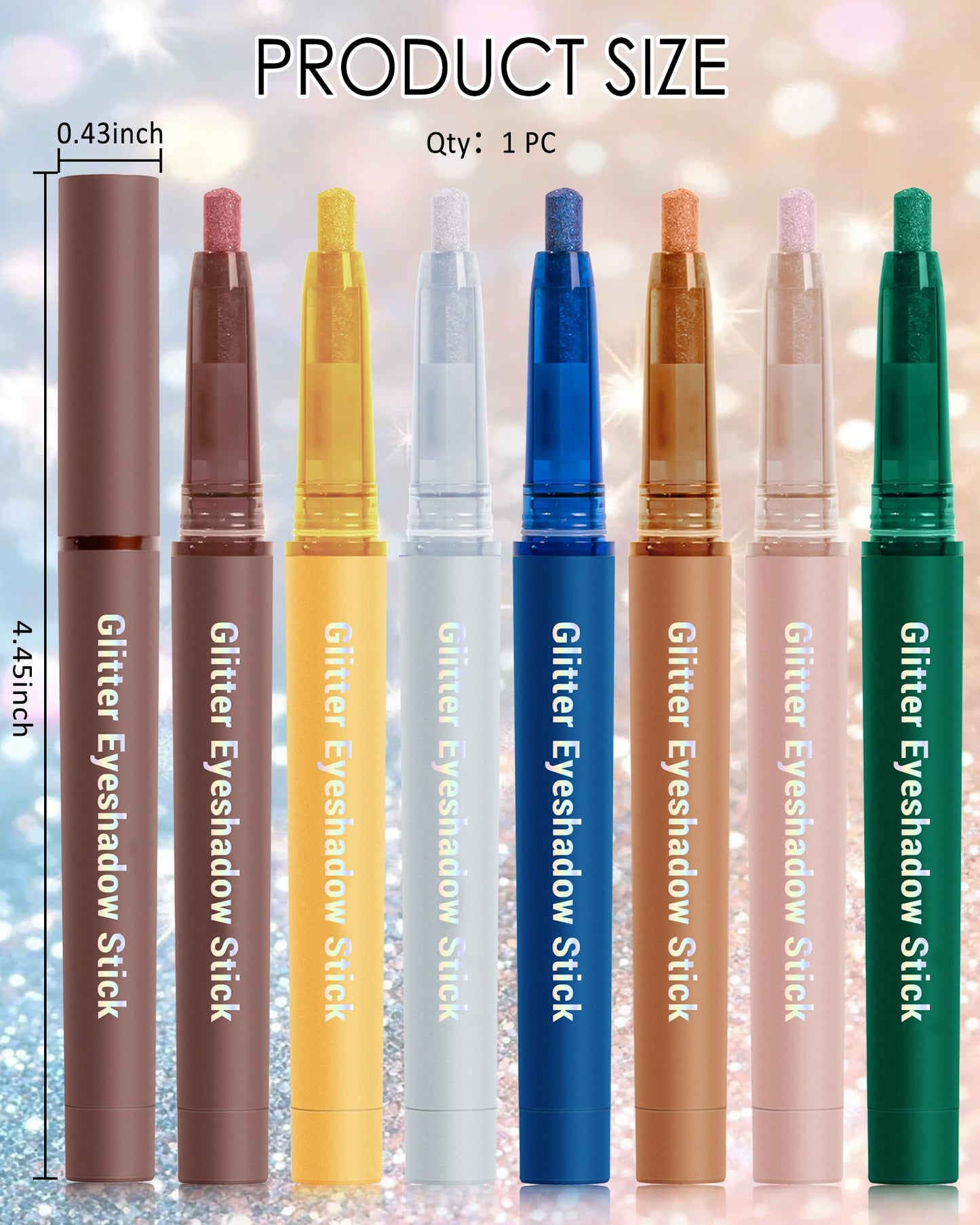 Caedelfly glitter eyeliner pen open view