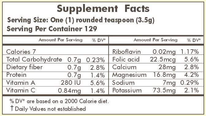 Texture and consistency of Herbal Hills Alfalfa powder supplement