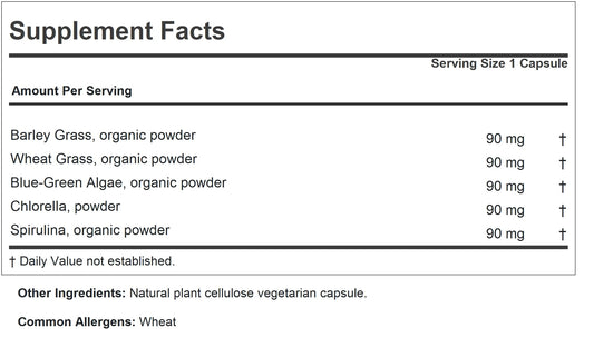 Andrew Lessman Green Foods Complex bottle packaging details