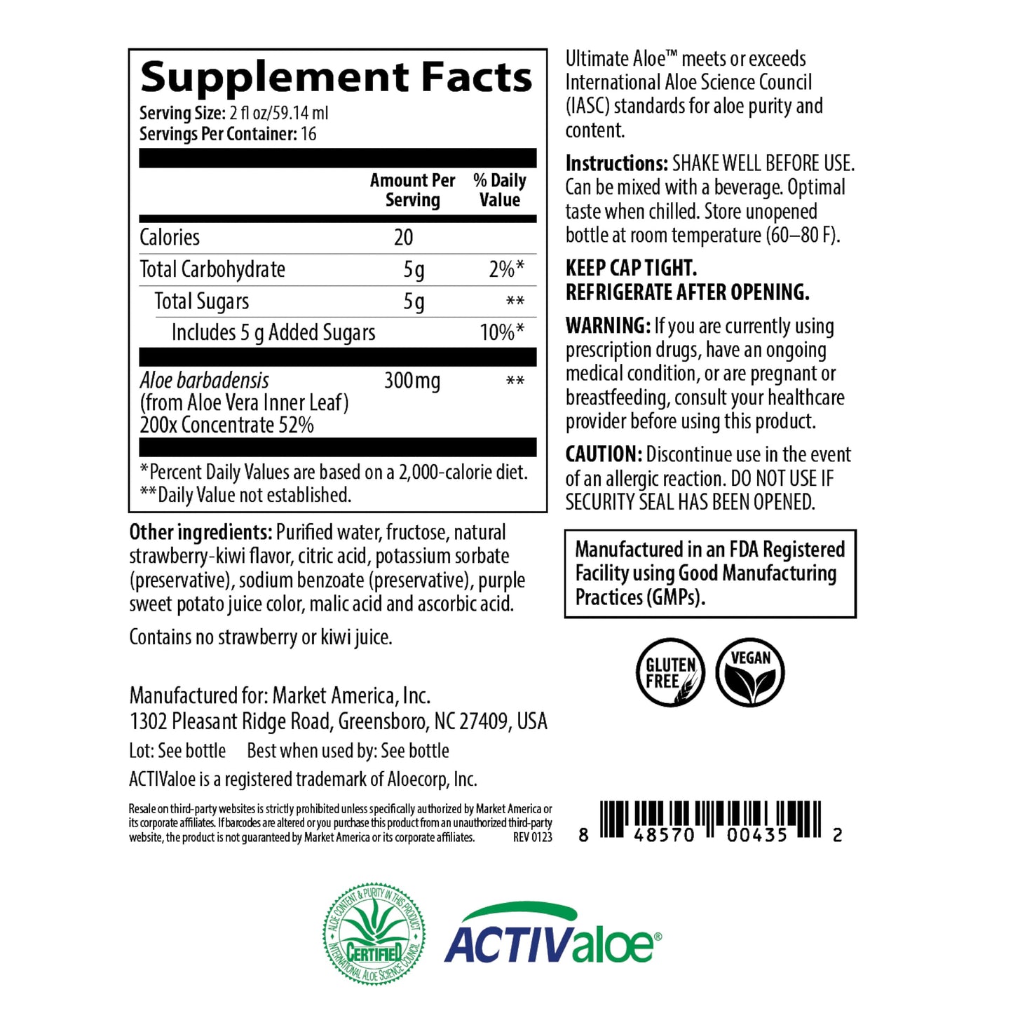 Ultimate Aloe strawberry kiwi supplement lifestyle usage