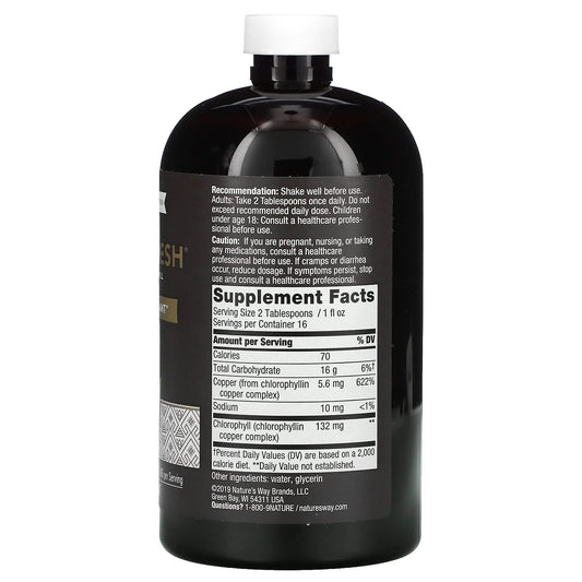Nature's Way unflavored internal deodorant liquid supplement packaging details