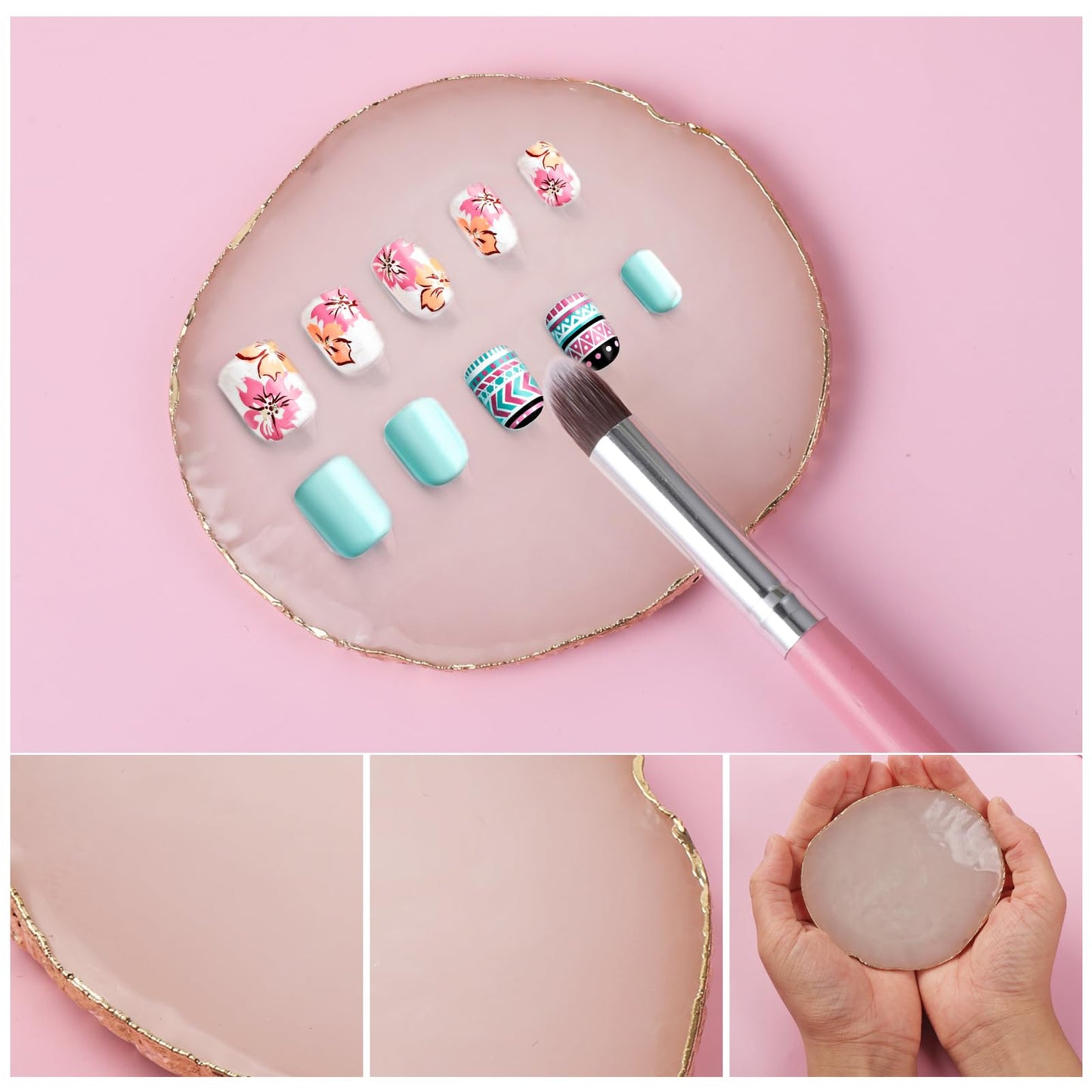 Ouligay beauty palette used for foundation and gel mixing