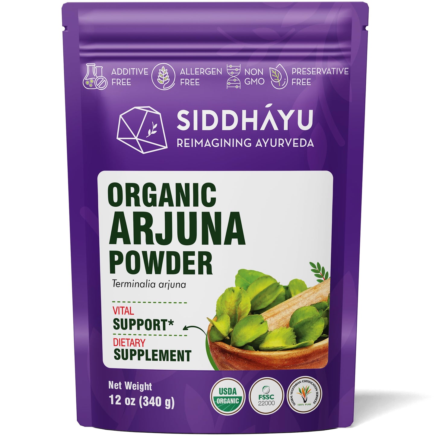 Siddhayu health wellness organic Arjuna bark herbal supplement overview