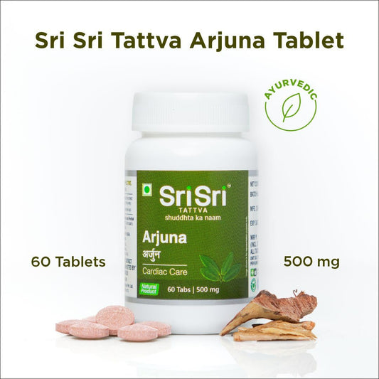 Sri Sri Tattva Arjuna sixty tablets heart health supplement packaging details