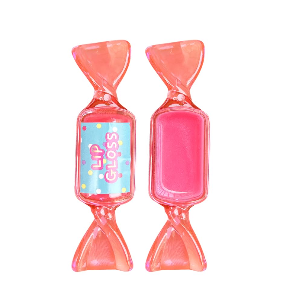 Authentic imported USA M&U MAKE YOU UP children's beauty gift set being unboxed to reveal colorful candy-shaped balms.
