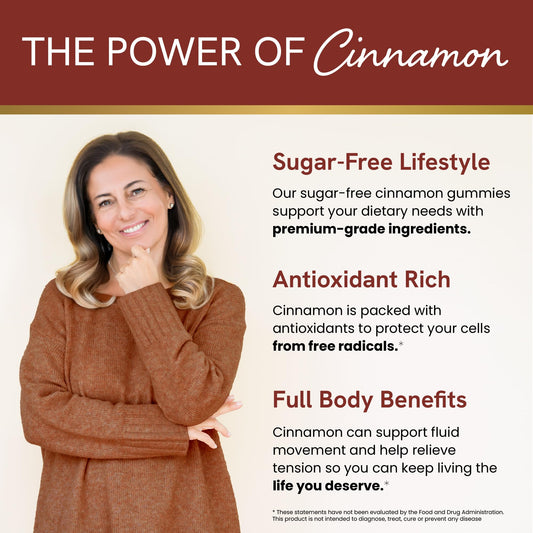 SMNutrition cinnamon gummies nutritional facts label and supplement details