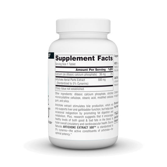 Source Naturals Artichoke Extract 180 tablets dietary supplement packaging