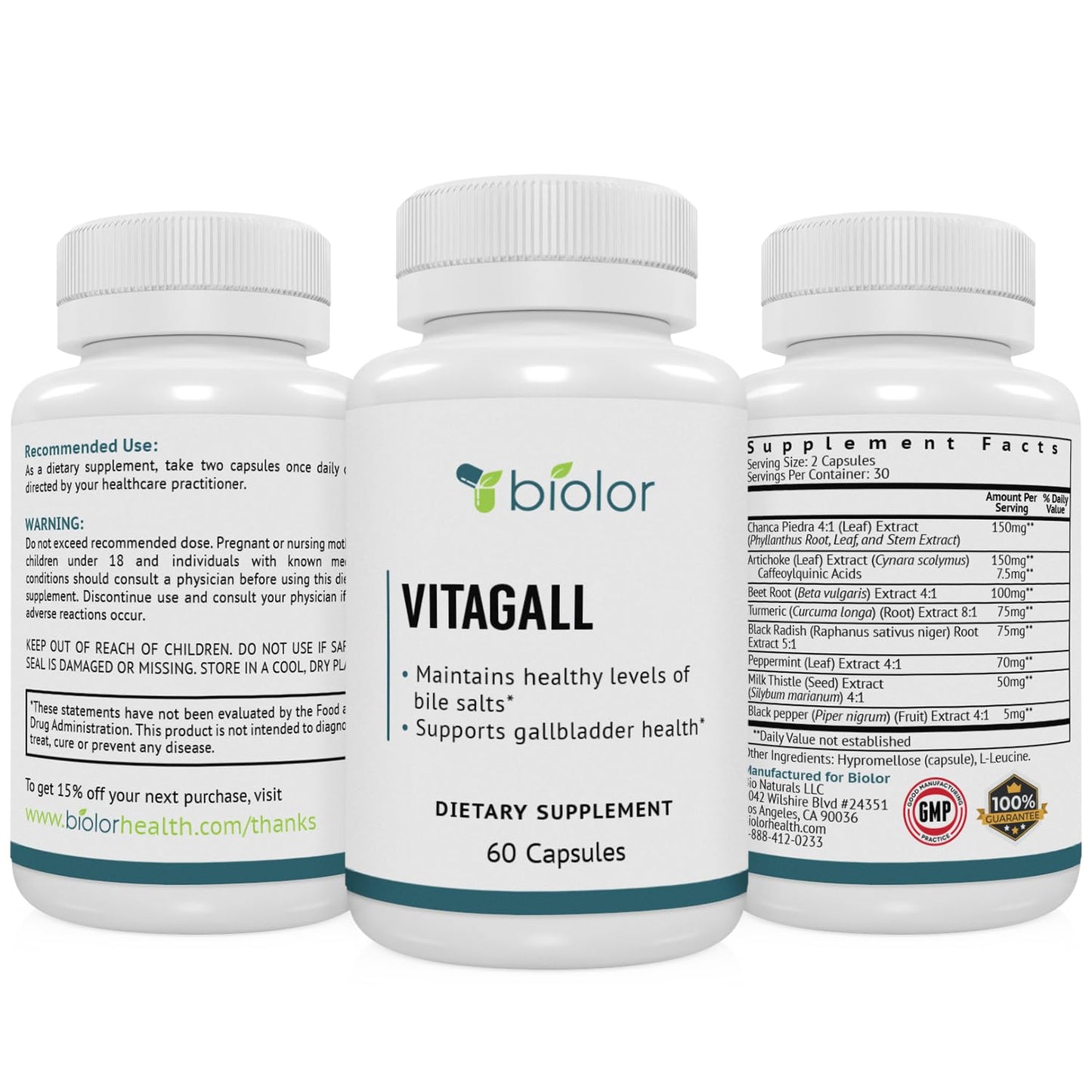 Biolor VitaGall liver and gallbladder support formula product display
