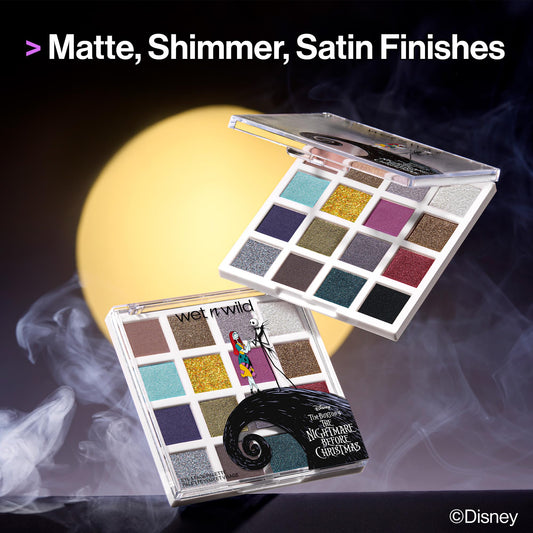 Wet n wild Disney Nightmare Before Christmas makeup collector set open box displaying full cosmetic collection
