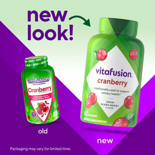 Vitafusion Cranberry Juice Concentrate Dietary Supplement 60 Gummies supplement facts