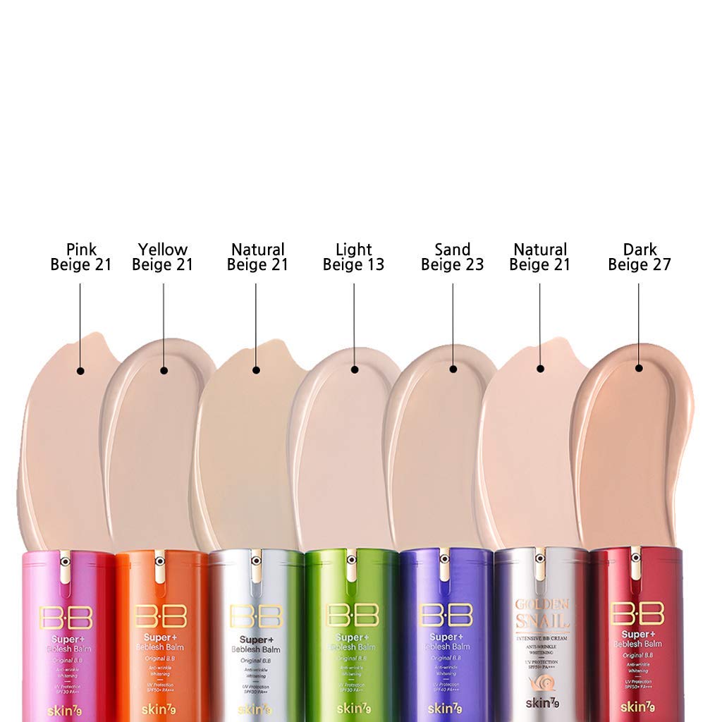 Close up view of Skin79 Orange Label BB cream dispensing nozzle on the sleek premium pump bottle layout.