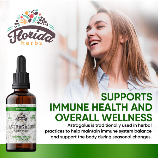 Alcohol free organic liquid astragalus root supplement dropper showing clear vegetable glycerin base.
