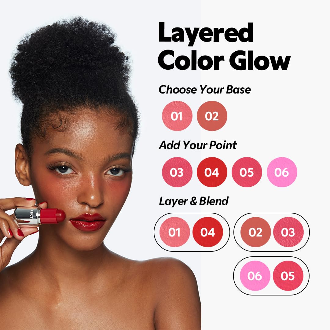 On-the-go travel friendly cream blush stick packaging layout.