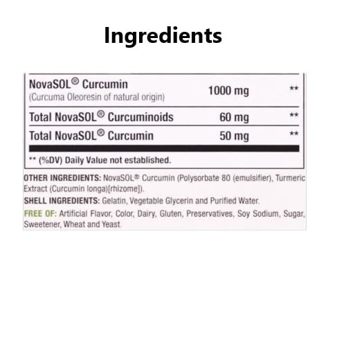 Authentic A1Vitality NovaSOL Turmeric Curcumin USA import packaging