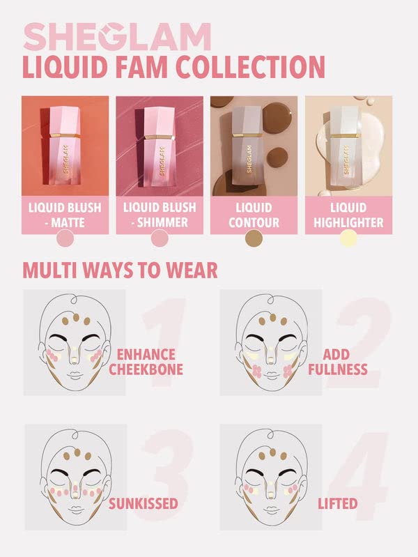 SHEGLAM natural matte finish pink cheek color product texture