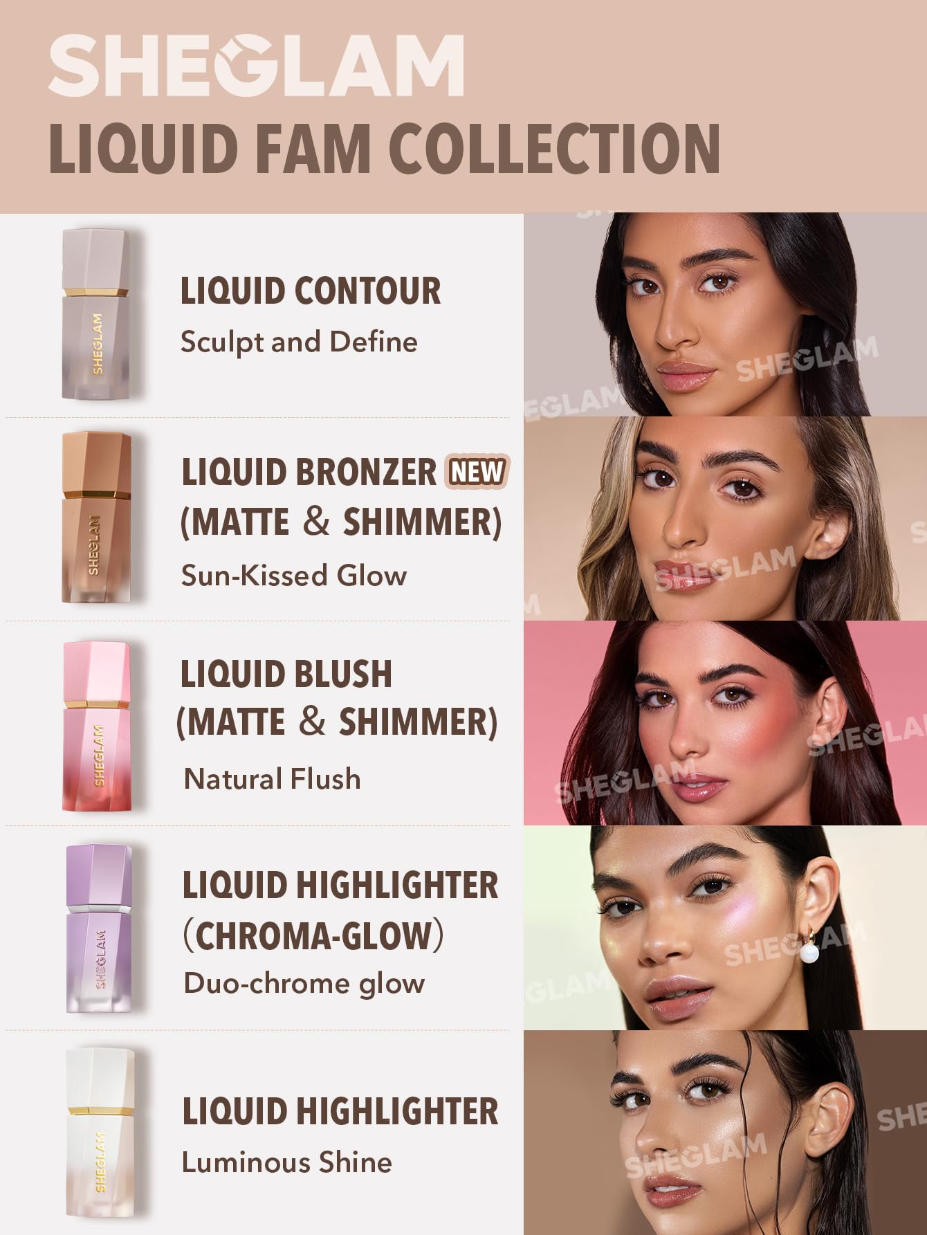 SHEGLAM Sun Beam Matte Liquid Bronzer lifestyle shot for Indian beauty routine