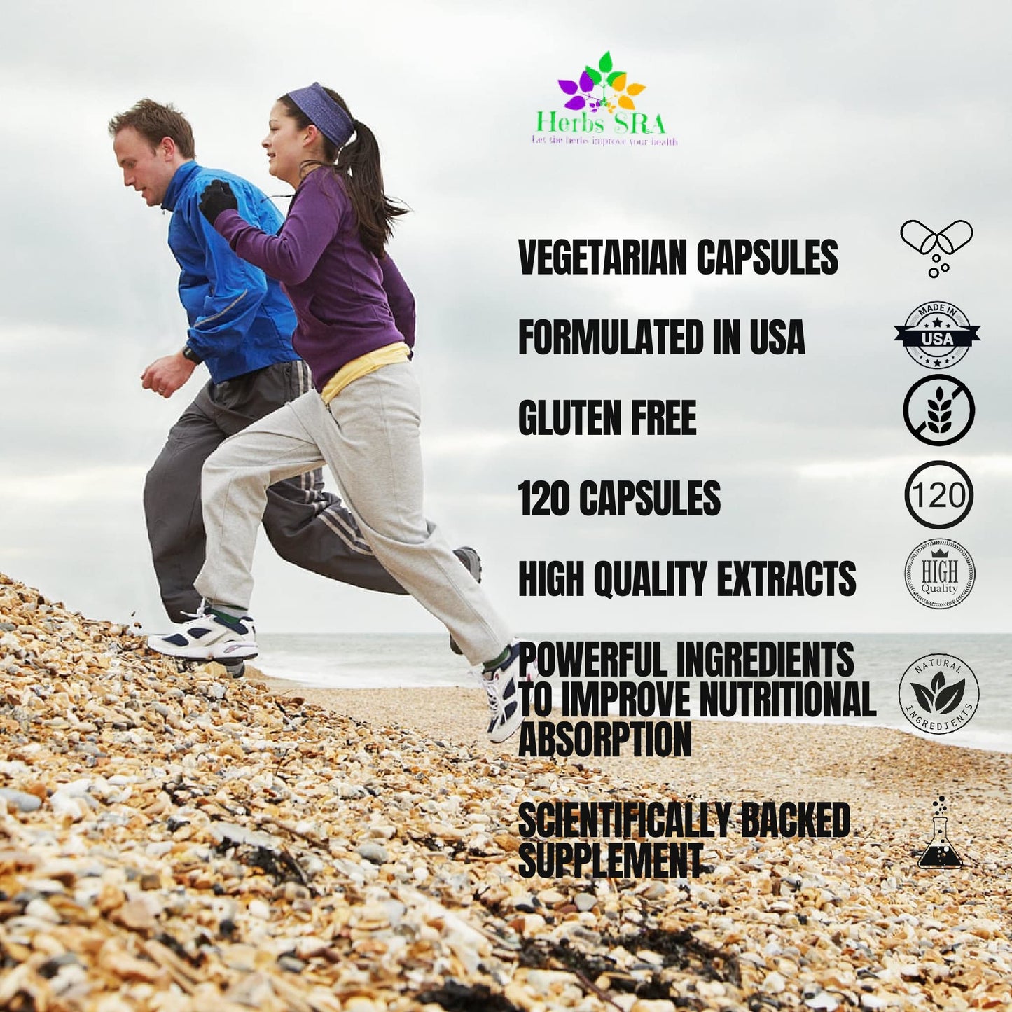 Authentic Herbs SRA vascular health supplement imported bottle packaging