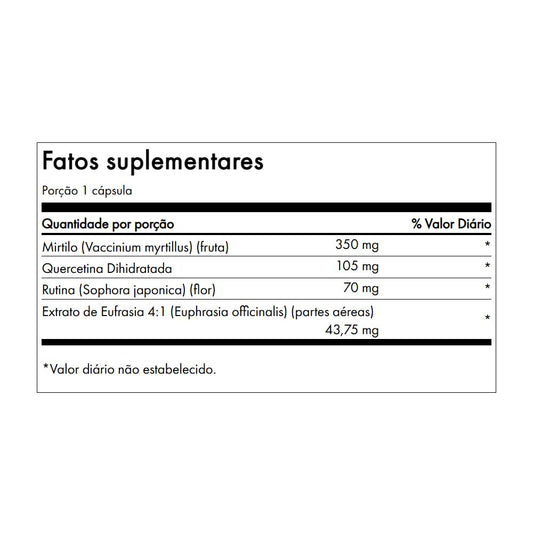 Authentic imported Swanson vision support capsules packaging showing ingredient facts.